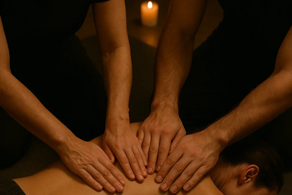 cliente aprendendo massagem tantrica