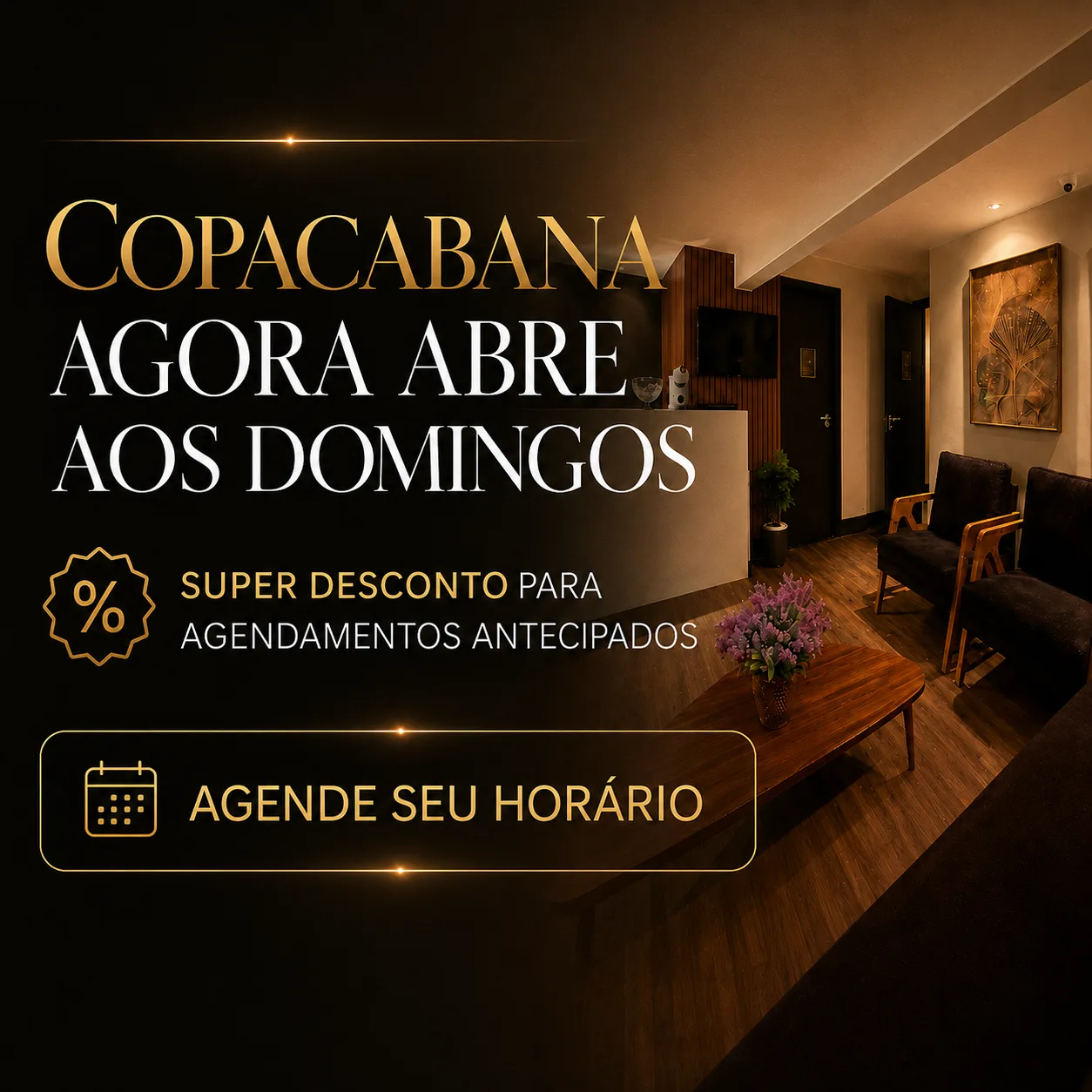 Copacabana agora abre aos domingos